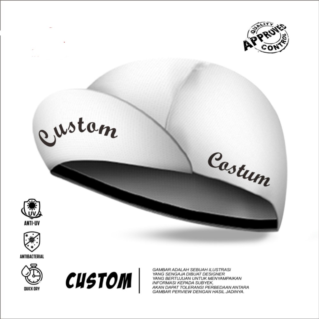 CUSTOM CYCLING CAP | TOPI SEPEDA Fullprint