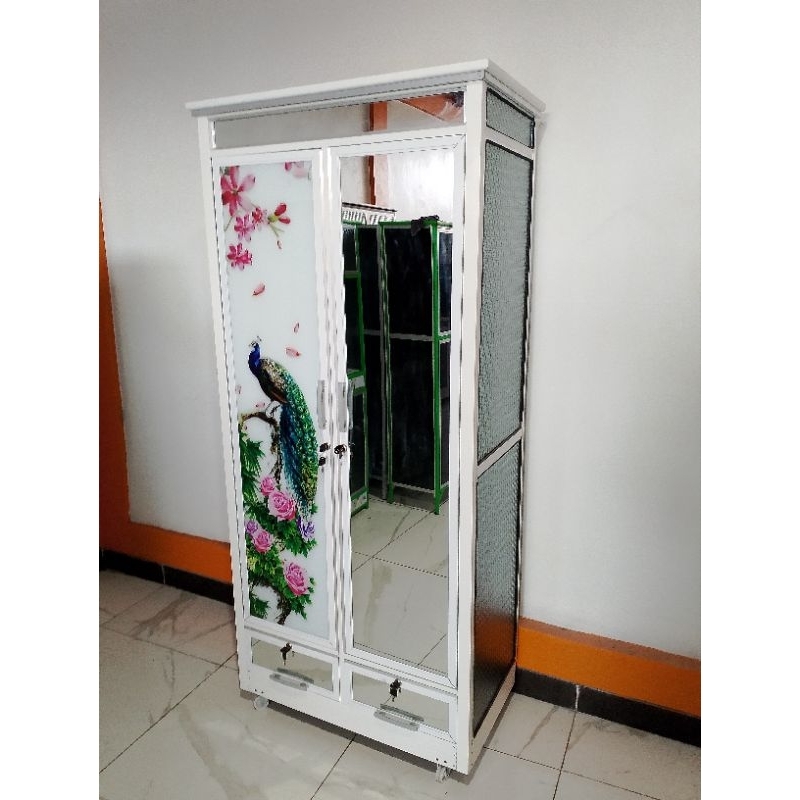 Lemari pakaian aluminium Pintu 2 classic
