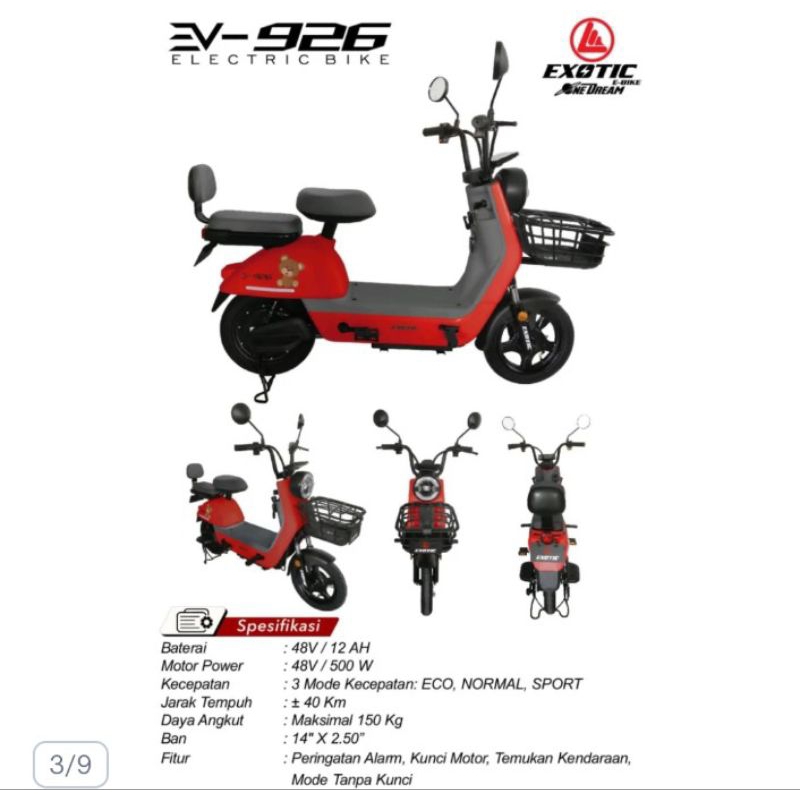 Sepeda Listrik EXOTIC EV-926