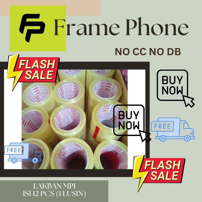 

Lakban Bening Coklat MPI Ekonomis 45 mm 100 Yard 2 inchi Clear Cokelat 1 lusin 12pcs