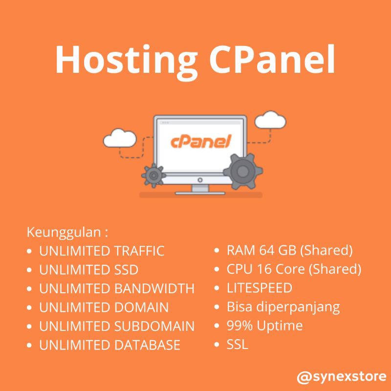 Hosting CPanel Unlimited Tahunan Bisa diperpanjang