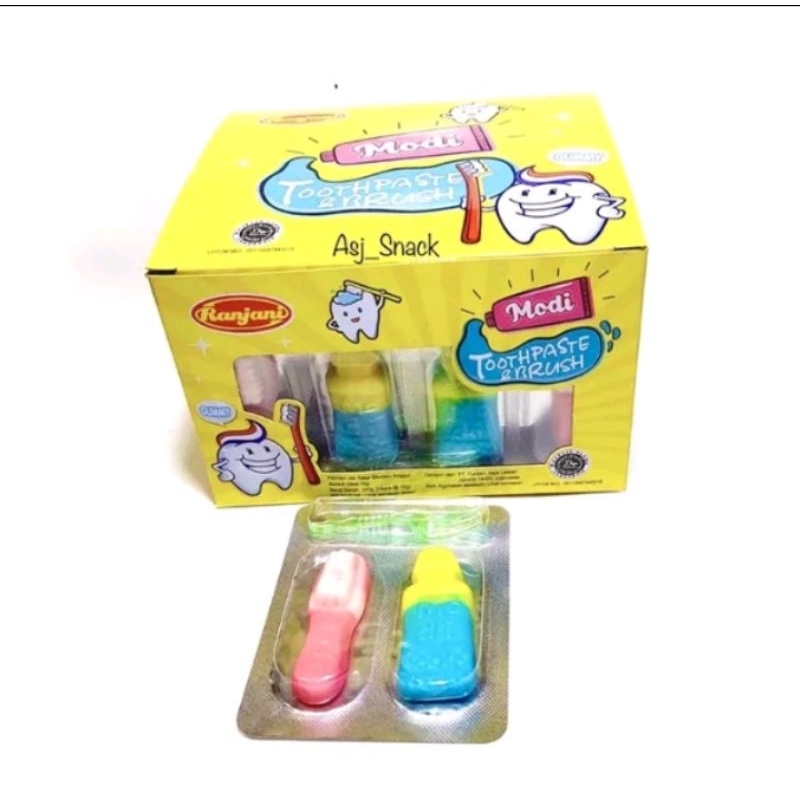 

permen ranjani modi tooth paste brush 24 pcs x 10 gr
