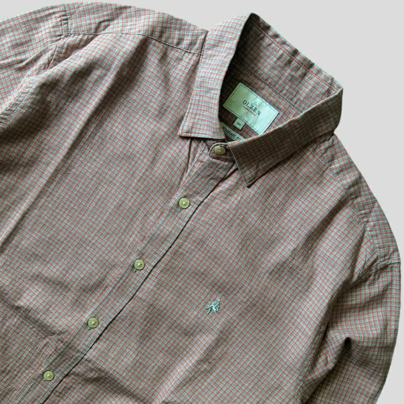 Kemeja pria flanel Olzen
