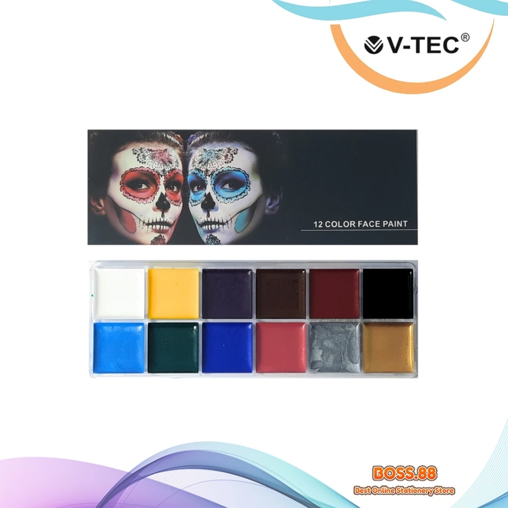 

FACE PAINTING / MEWARNA WAJAH 12 WARNA V-TEC 1912 (1 PCS)