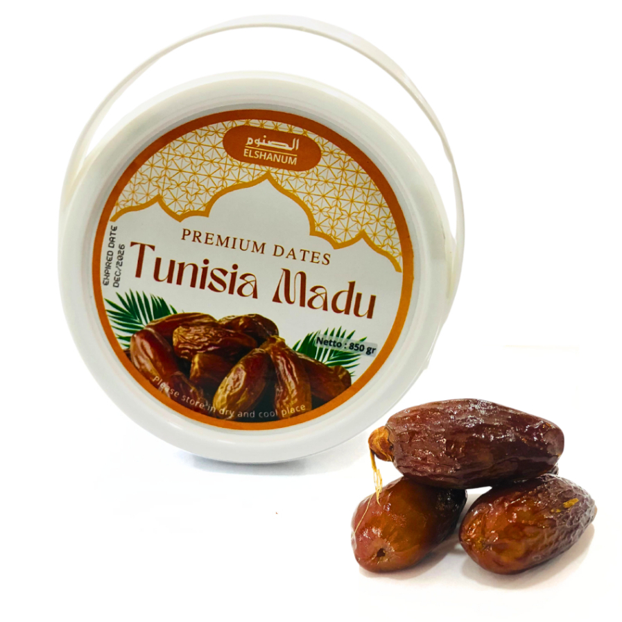 

Kurma Tunisia Madu Timur Tengah Premium | Kemasan Ember Premium 850gr | Kurma Madinah Alelal