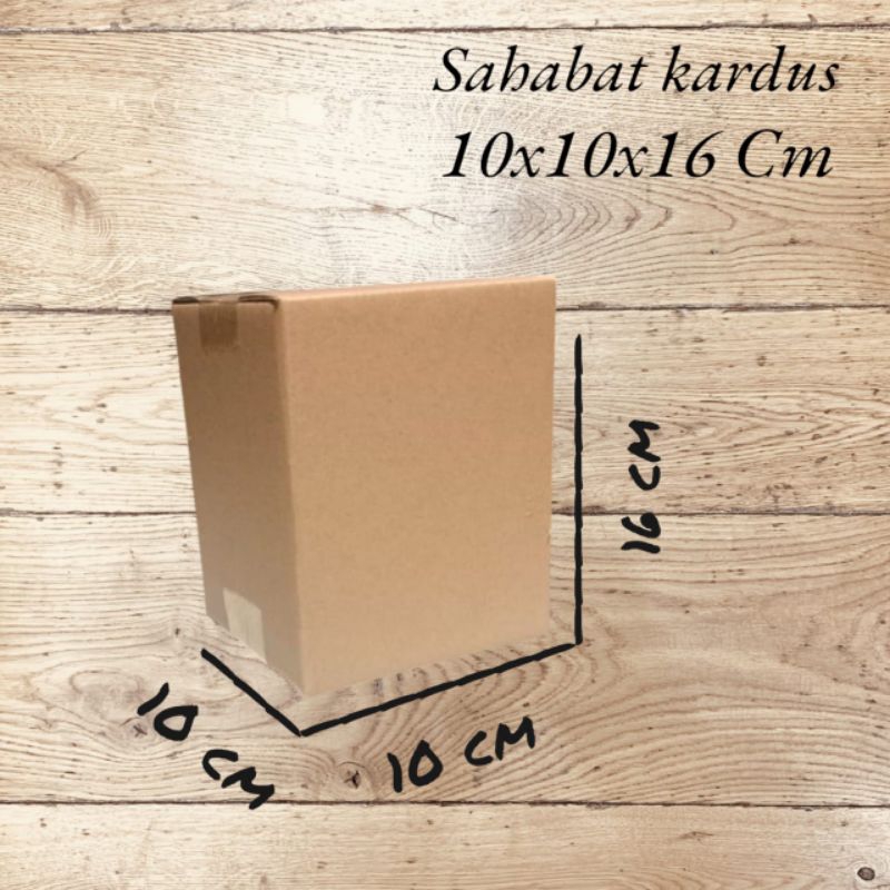 

kardus box Ukuran 10x10x16 cm single wall polos