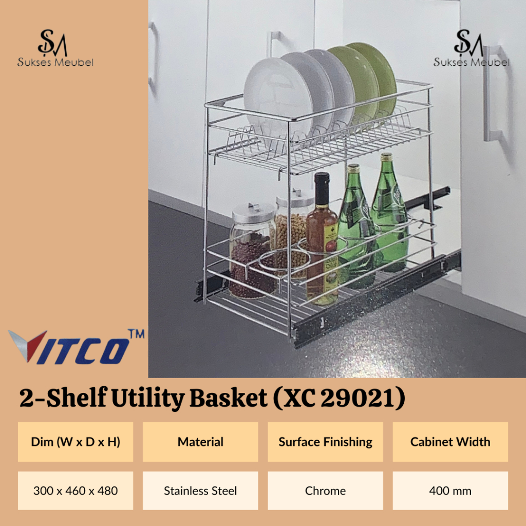 VITCO Self Utility Basket XC 29021 | Rak Piring & Botol VITCO