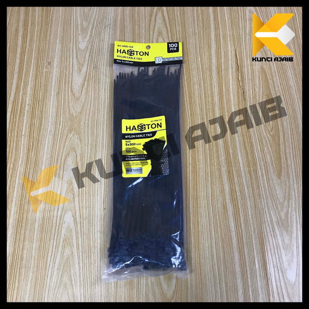 

HASSTON PROHEX Cable Ties 30 cm HITAM Kabel Tie Pengikat Strap 300 mm