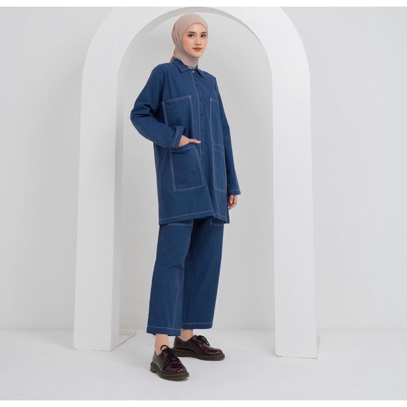 AISHA STUDIO - HIDE SET DARK DENIM