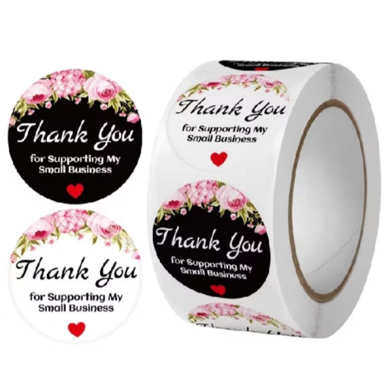 

Sticker Thank You Roll Isi 500Pcs Self Adhesive Seal Label Roll Sticker Thank You 2.4Cm