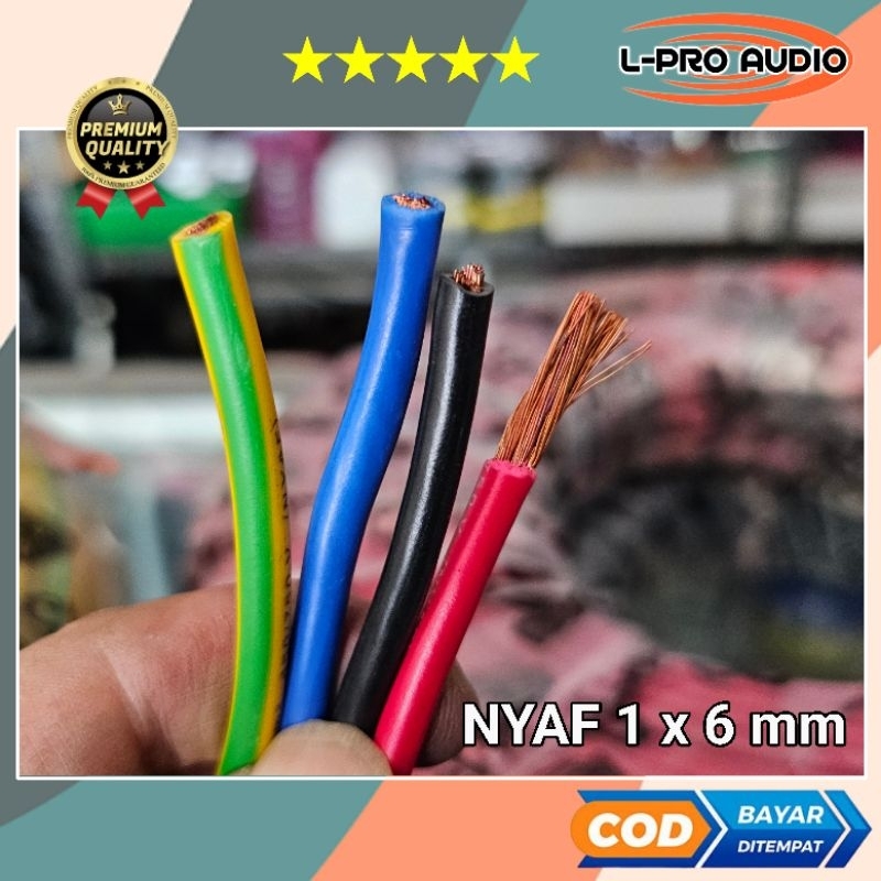 Kabel serabut ETERNA NYAF 1x6mm tembaga 1x6 mm Eceran