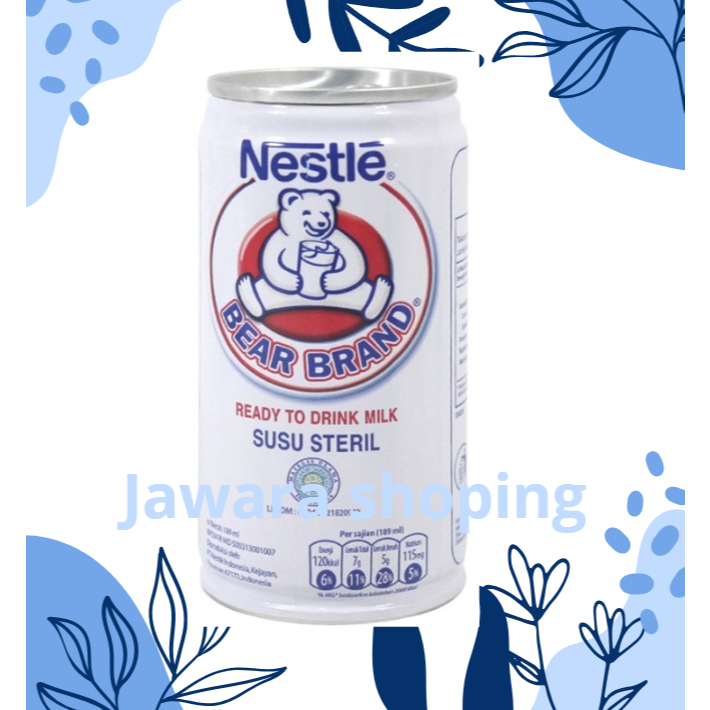 

Nestle Bear Brand Ready To Drink 189 Gr Susu Sapi Steril Susu Beruang