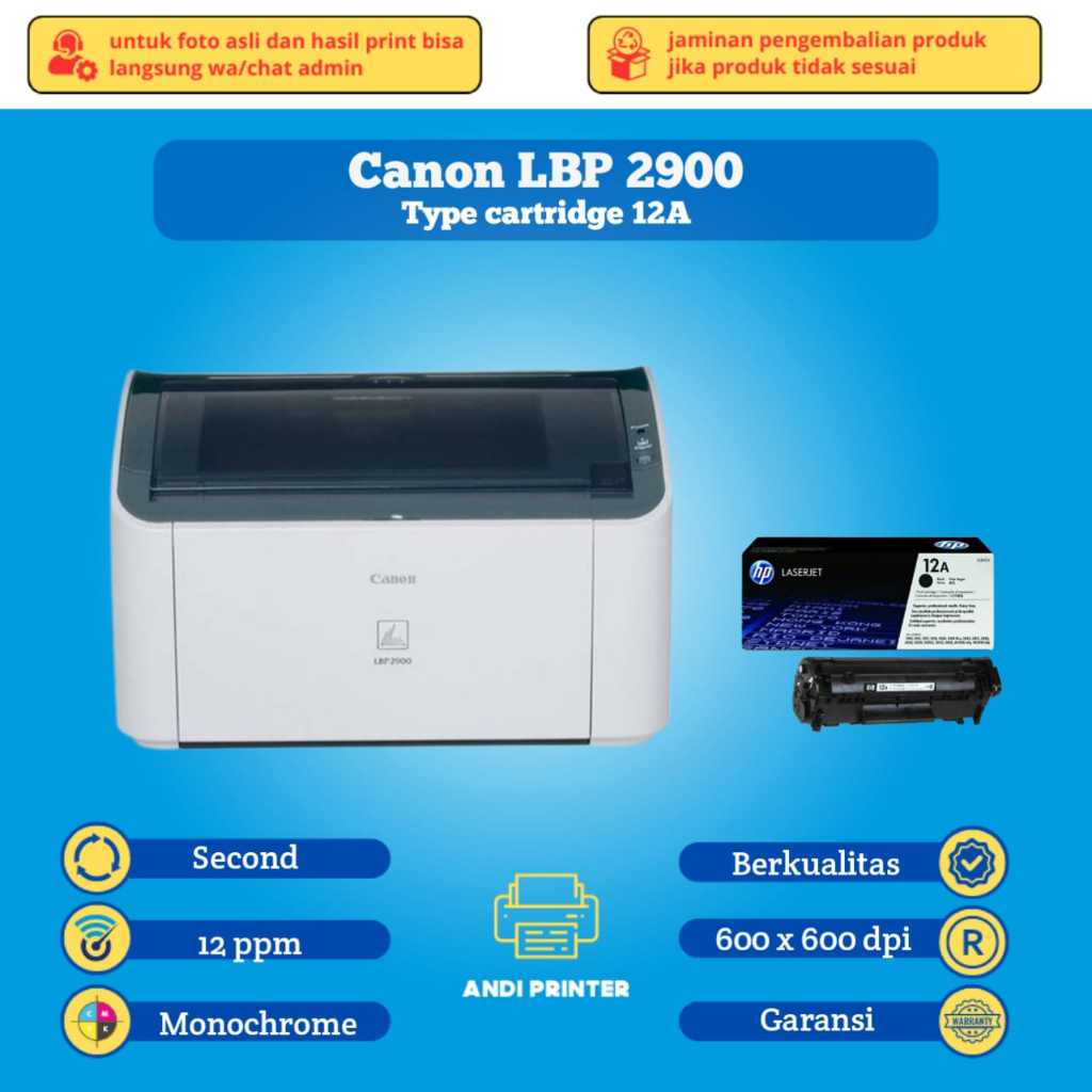 Printer Canon LBP2900 Mono | Printer hitam putih cocok untuk print resi