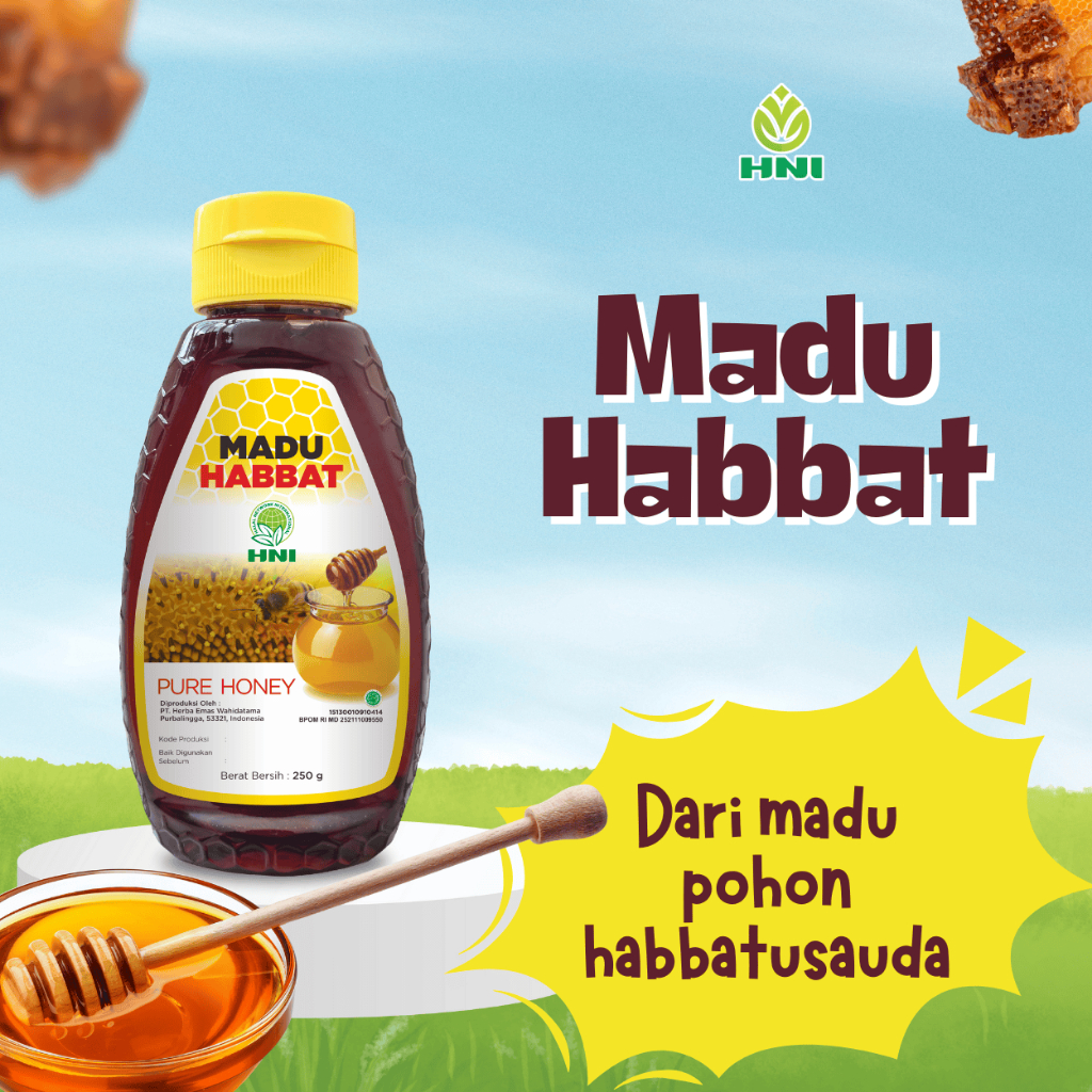 

Madu Habbat / MADU ASLI Lebah Ternak Habbatusauda PREMIUM - Madu - HNI BPOM