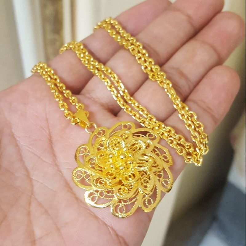 Kalung Kendari Lapis Emas Kuning 24k