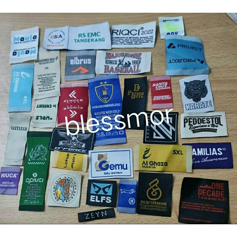 

Label woven custom bandung ukuran. 1x4,5,6/1,5x4,5,6/2x4,5,6/2.5x4,5,6