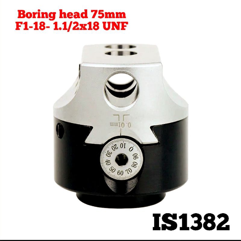 boring head 75mm  F1 - 18mm 1.1/2x18 UNF kepala boring head 3inchi korter boring