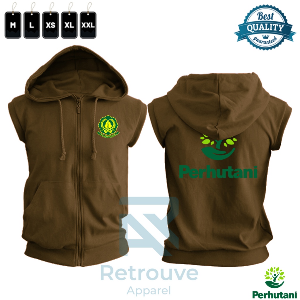 Vest Zipper POLHUT Perhutani / Jaket Rompi Polhut Polisi Kehutanan