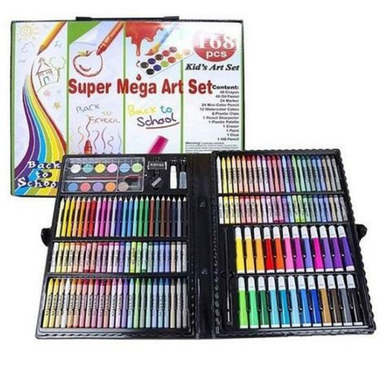 

Hadir Spesial PS Crayon Art Set Pensil Warna Warni 168 Pcs Super Mega Colouring Set Super Mega 168 in 1 Gulali Books Paket Art Set 168in1 Alat menggambar dan Mewarnai Art Set 168 Pcs