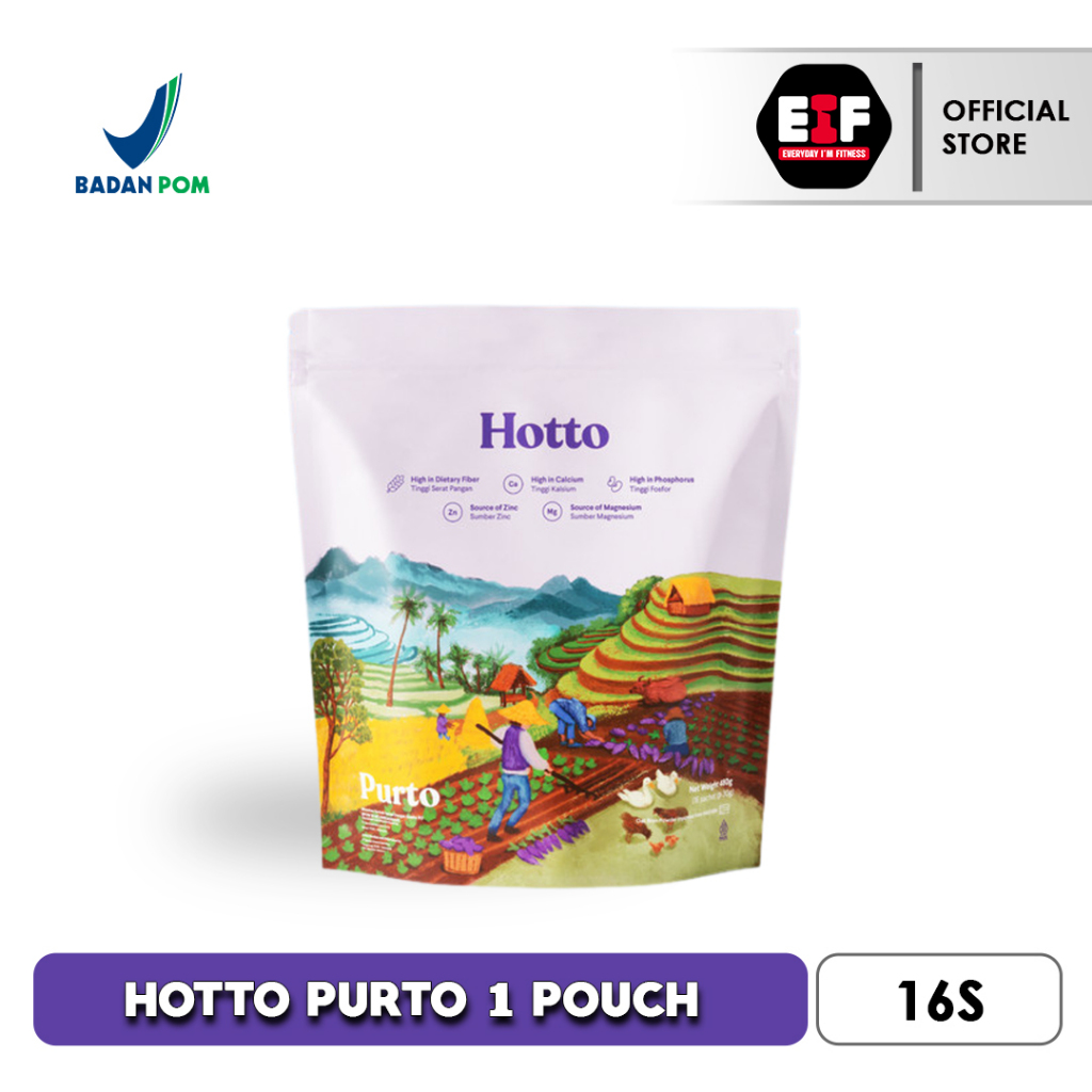 

HOTTO PURTO 1 POUCH ISI 16 Sachet - Multigrain with Purple Potato