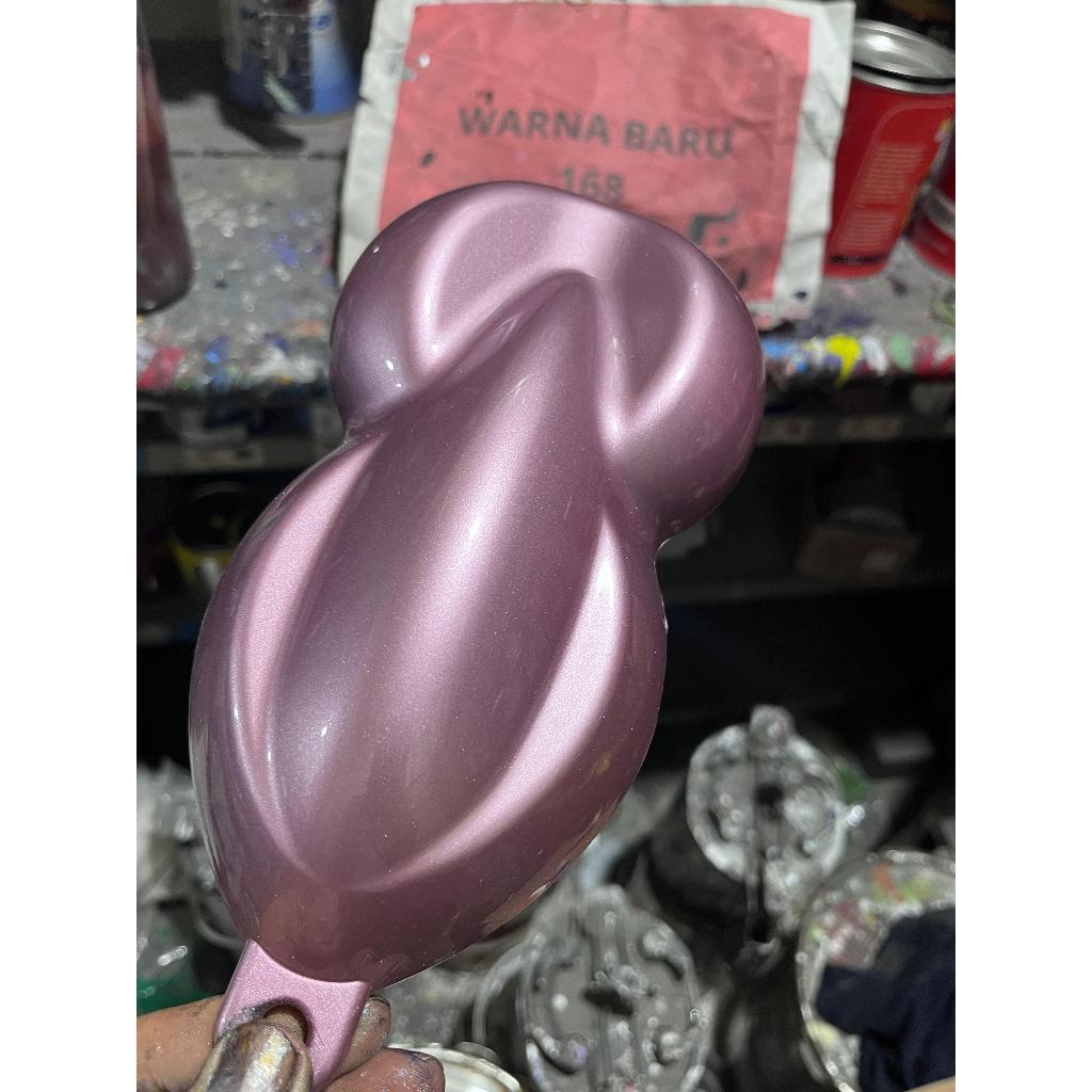 cat pink metalik pu/cat merah muda metalik bahan 100% pu