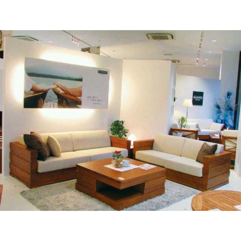 kursi tamu minimalis busa meja kayu jati furniture mebel