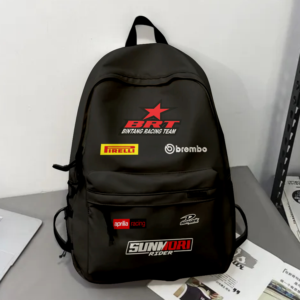 RAHAYU BAGS - Tas Distro Pria Motif BRT Racing Sunmori Backpack Fashion Ransel Anak Sekolah SD SMP S