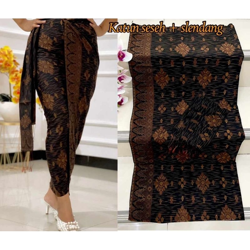 Kamen Songket Jarik Endek Katun Seseh Plus Selendang