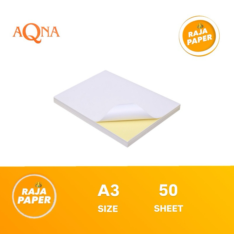 

Kertas Sticker Chromo Glossy A3 By AQNA 50 Lembar . ( 297 Mm x 420 Mm ) / ( 29.7 Cm x 42 Cm ) , 50 Lbr / 50 Pcs , Stiker , Kromo , Cromo , Bontak , Bontax , Mengkilap .
