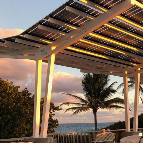 Kanopi solar panel tenaga surya bisa charger mobil listrik