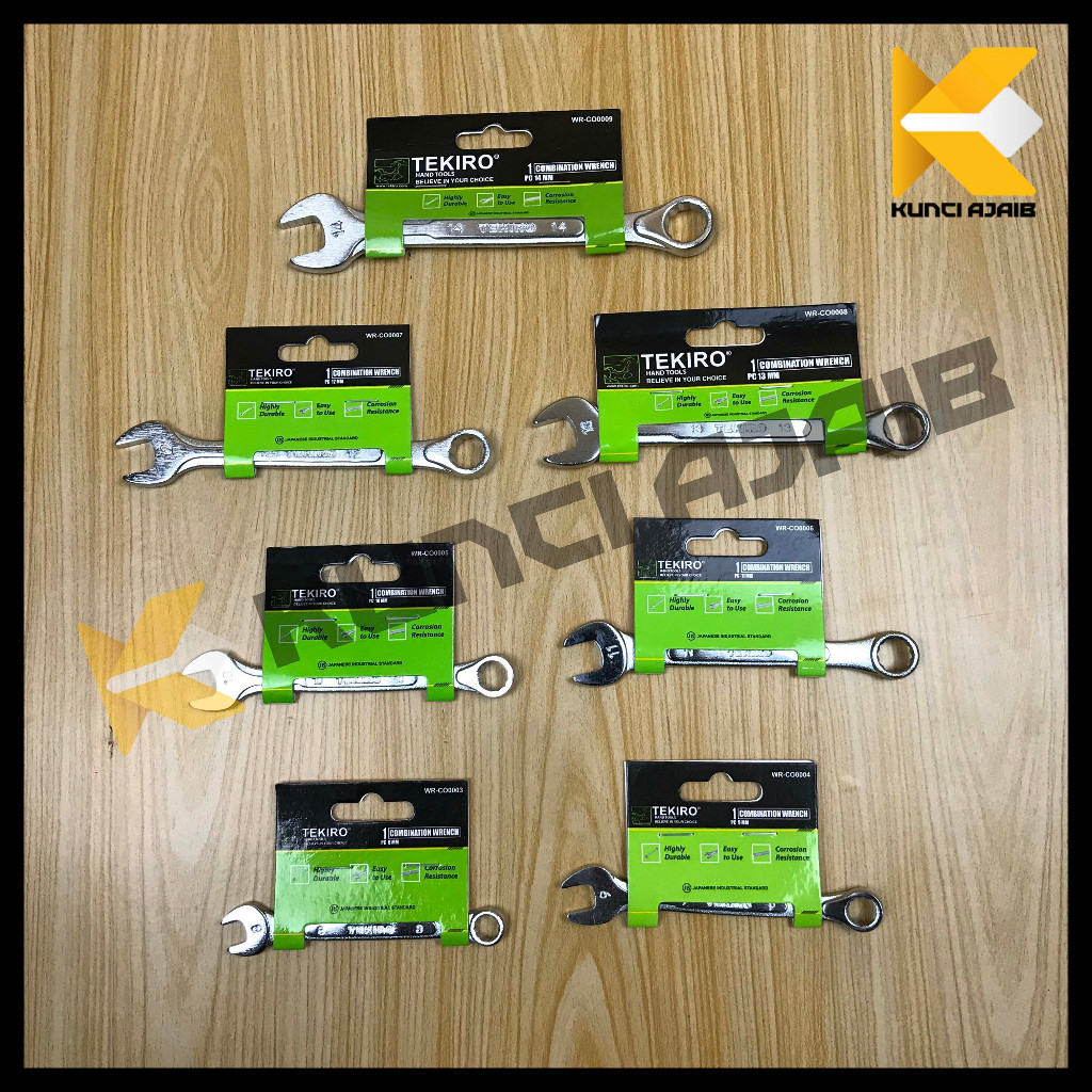 TEKIRO SATUAN Kunci Ring Pas 15 16 17 18 19 mm - Combination