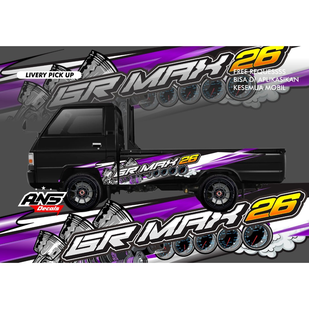STIKER LIVERY PICKUP L300,GRANMAX,TS100,APV STIKER PICKUP BISA REQUES STIKER PICK UP STIKER MOBIL