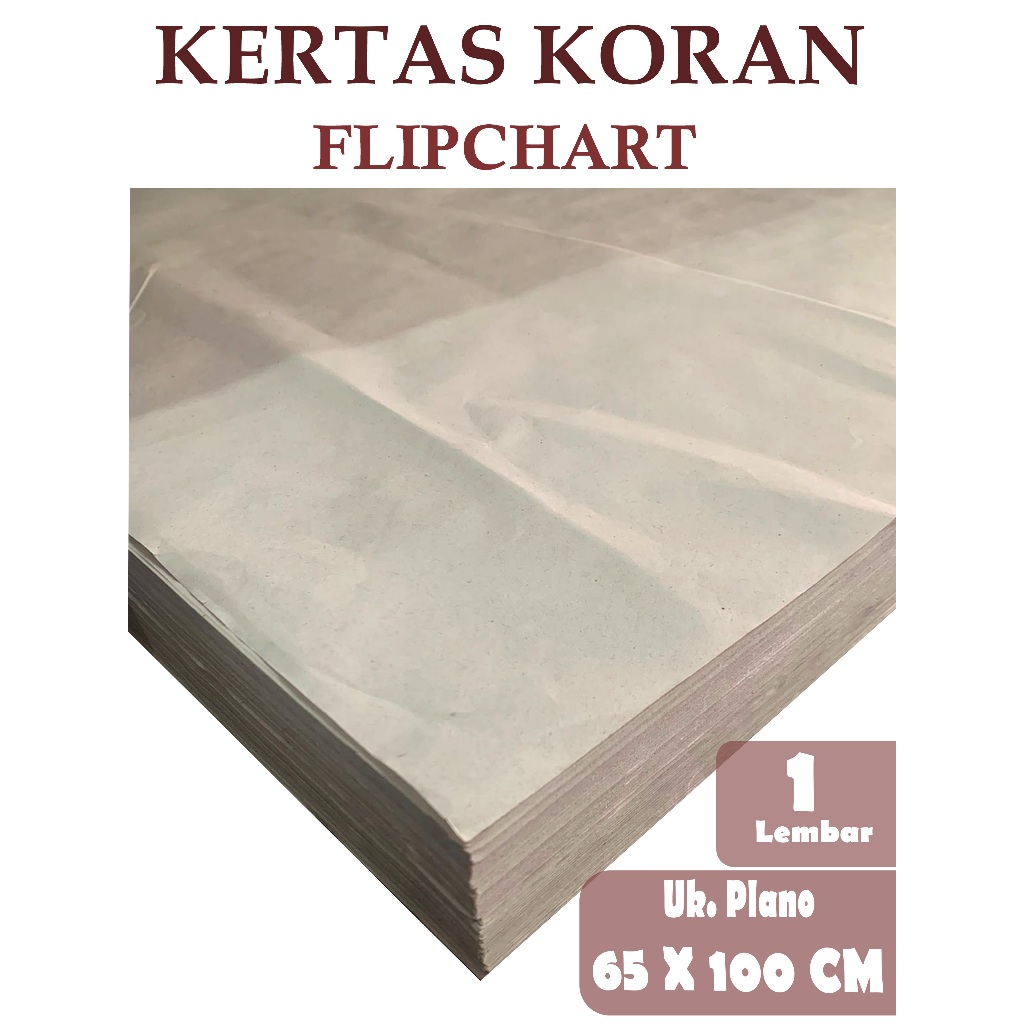 

KERTAS KORAN/STENSIL/FILPCHART 55 GSM UK 65 X 100 CM , 1 LEMBAR