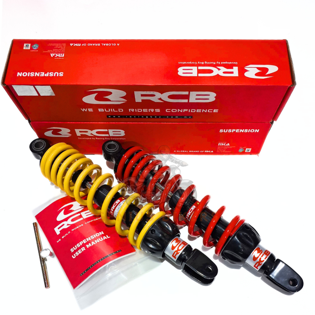 SHOCK BREAKER BELAKANG RCB VARIO 330MM MIO 305MM - MONOSHOCK RCB EGOS/SKYDRIVE A2 SERIES (BK)