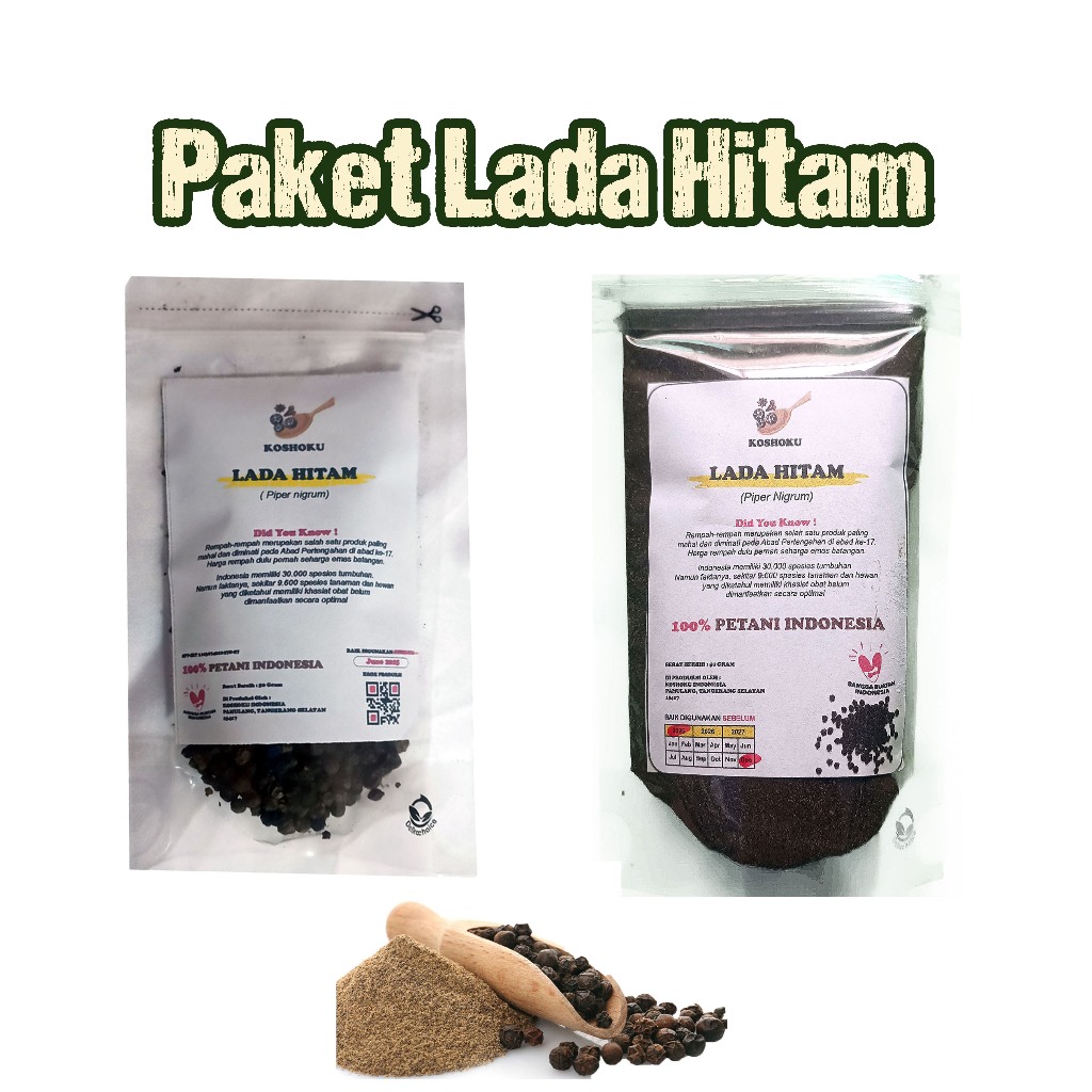 

Paket Lada Hitam 50 Gram. Biji Lada Hitam dan Lada Hitam Bubuk