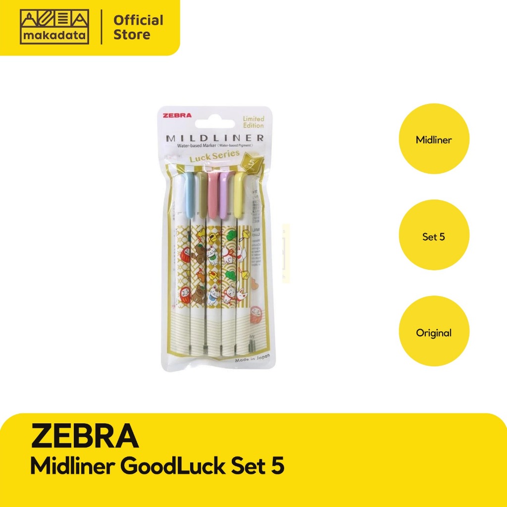

MILDLINER / MIDLINER ZEBRA GOODLUCK SET 5 MURAH