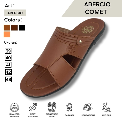 Comet Sandal Pria Kulit Best Seller Comet Abercio Original Fashion Pria Import
