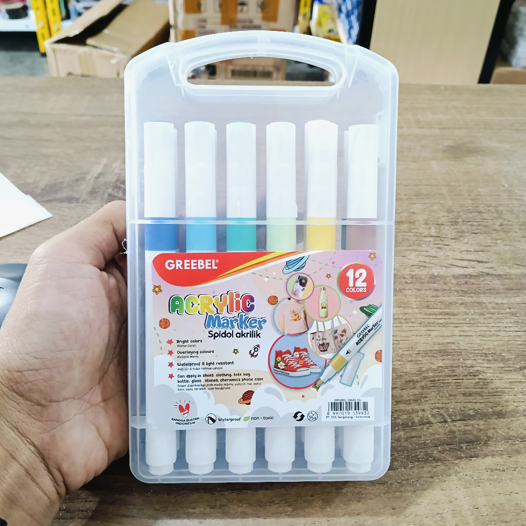 

SPIDOL AKRILIK GREEBEL ACRYLIC MARKER 12 WARNA