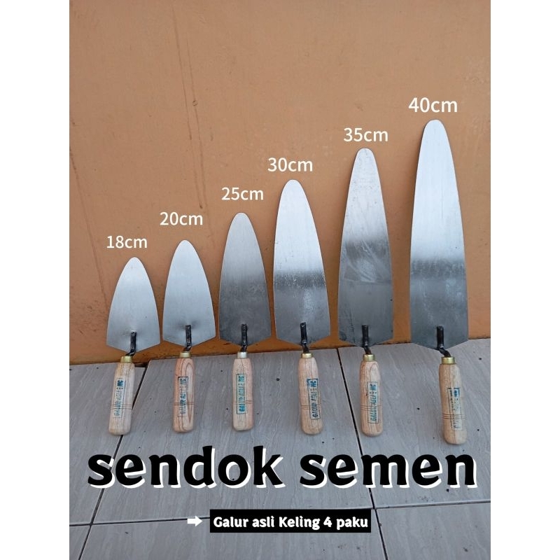 Cetok/Sendok Semen Galur Asli Baja Paku 4/Cetok Galur Asli/Lancip/Oval