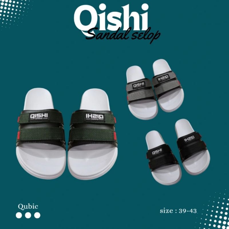 Sandal Slop // Sandal Pria-Wanita // Sandal Qishi // Qubic