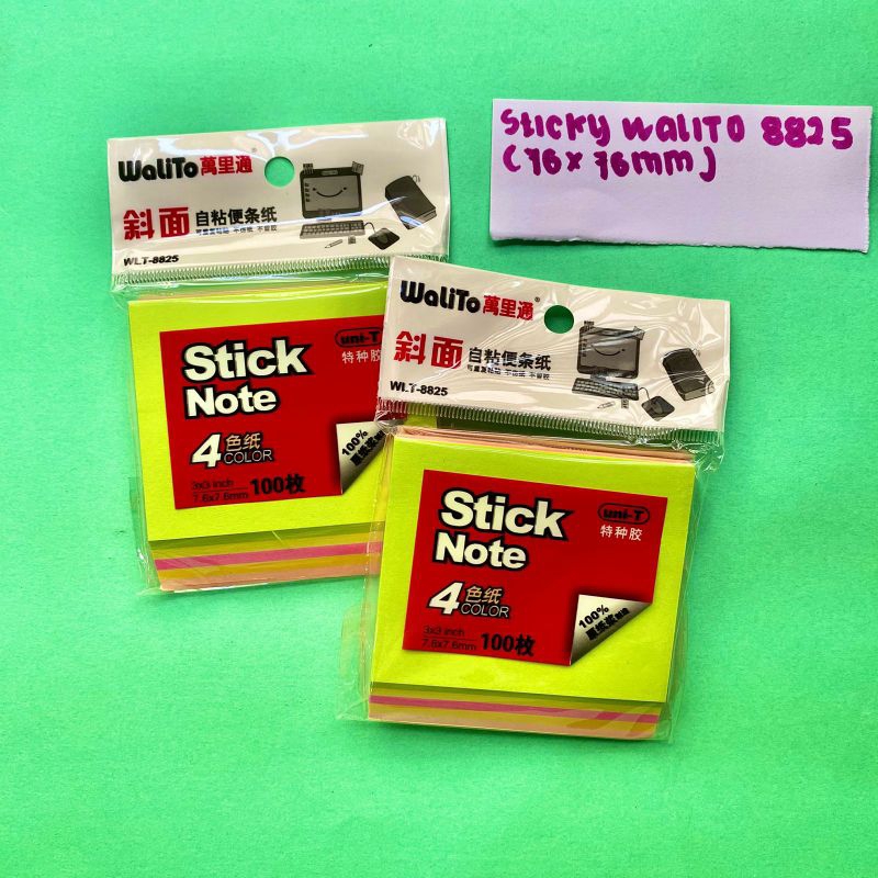 

Memo tempel - Sticky Notes 8825 76x76' 100 sheet perekat kuat dan tahan lama