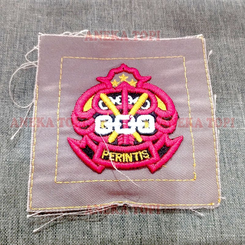 Bordir Timbul Logo Perintis Polri Bet Bordir Perintis Atribut Seragam - Aneka Topi