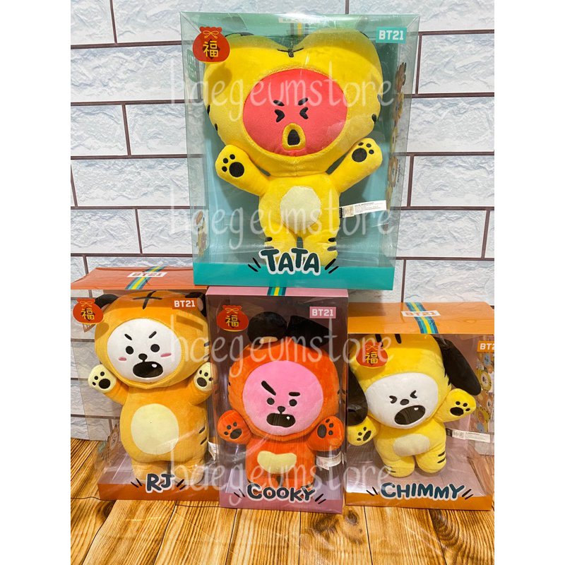 [READY SALE] OFFICIAL BT21 STANDING TIGER DOLL RJ KOYA SHOOKY MANG CHIMMY TATA COOKY BTS