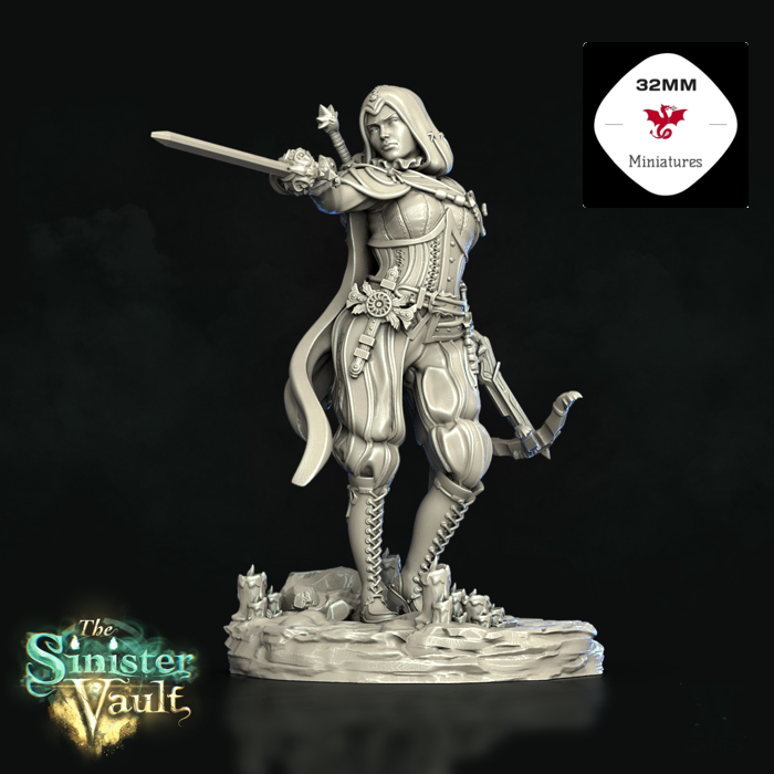 Dungeon Dragon Miniature FT0021 AVG SinisterVault - Isabetta of the Dawn (32mm)