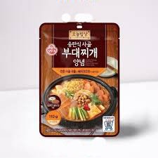 

Ottogi Spicy Sausage Pot Stew Sauce with Beef Bone Stock 110g - Budae Jjigae Sauce Made In Korea