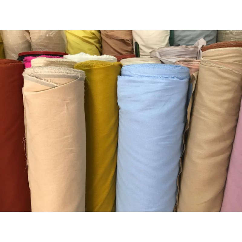 Bahan Linen Polos Meteran Kain Linen Rami