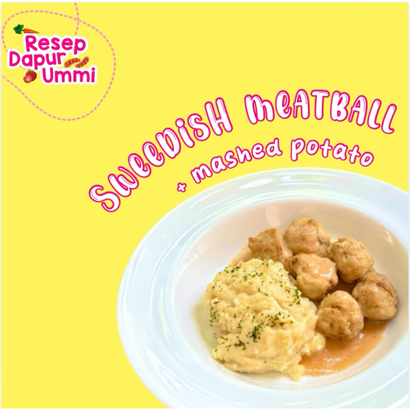 

SWEDISH MEATBALL with mashed potato ala ikea Frozen Food Resep Dapur Ummi