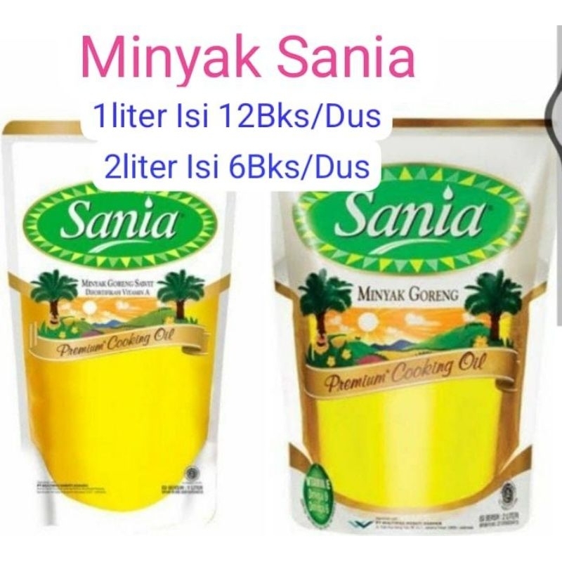 

Minyak Sania 1liter Isi 12Bks Dan 2liter Isi 6Bks/Minyak Kemasan Refill/ Minyak Sayur Refill/ Minyak Goreng Refill