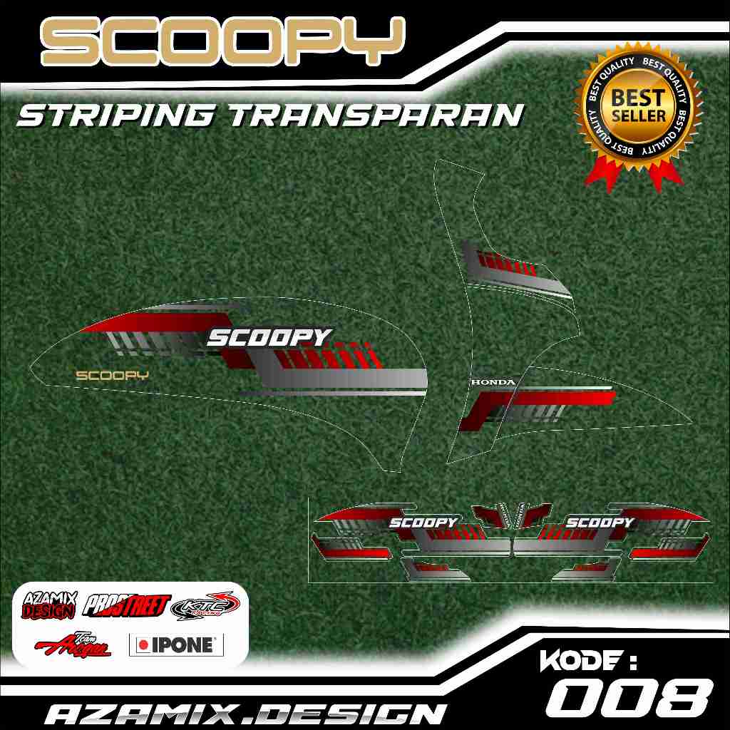 35 STRIPING TRANSPARAN SCOOPY 2021 - STRIPING TRANSPARAN SCOOPY 2021 SIMPLE GRAFIK