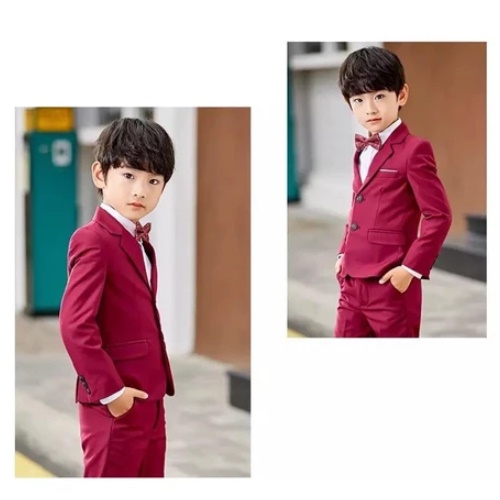 setelan jas blazer celana anak laki laki ukuran 3 4 5 6 7 8 9 10 th JASALFA jas blazer pria MERAH MA